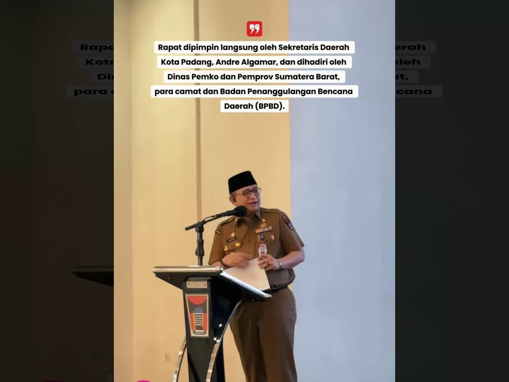 Pemerintah Kota Padang Gelar Simulasi Gempa Awal Bulan November 2025