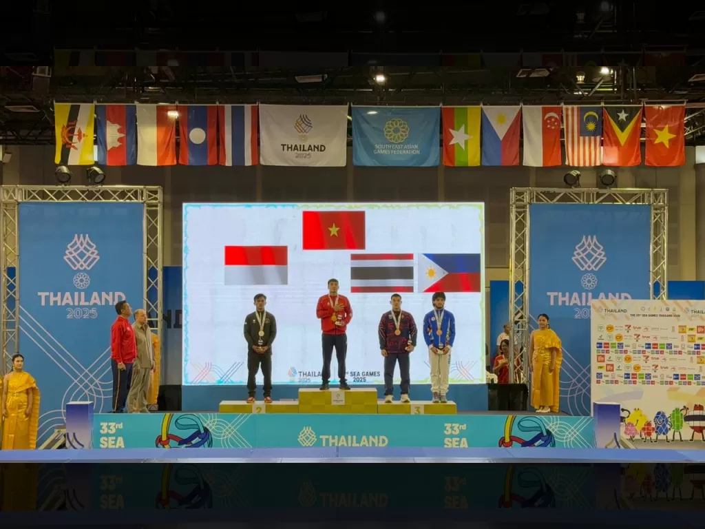 Pegulat Sumbar Gilang Ilhaza Sabet Perak di SEA Games 2025 Thailand Kelas 74 kg